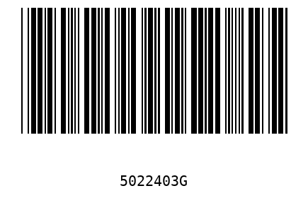 Bar code 5022403