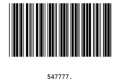 Bar code 547777