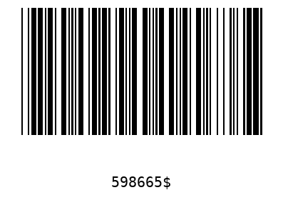 Bar code 598665