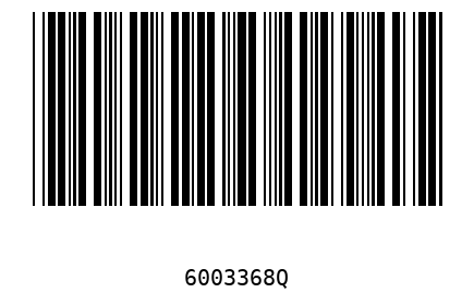 Barcode 6003368