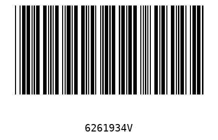 Bar code 6261934