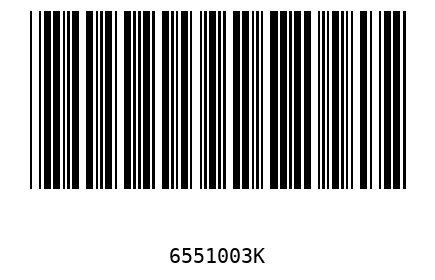 Bar code 6551003