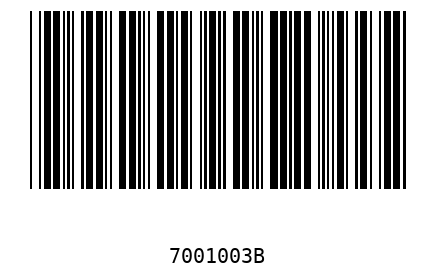 Barcode 7001003