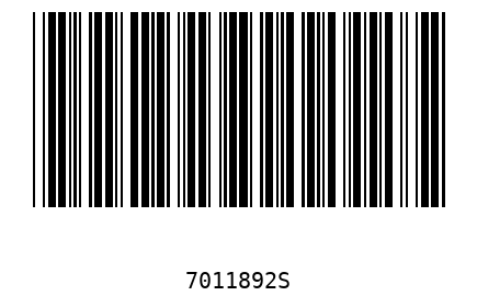 Barcode 7011892