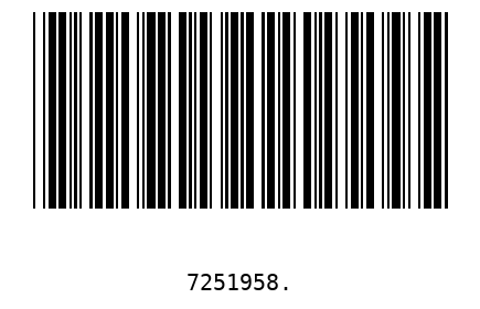 Bar code 7251958