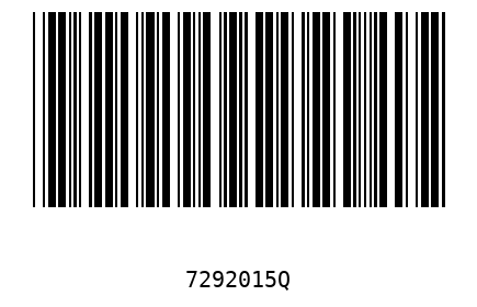 Bar code 7292015