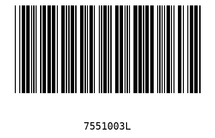 Bar code 7551003