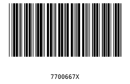 Bar code 7700667