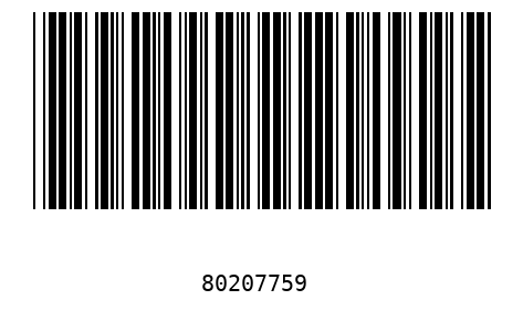 Barcode 80207759