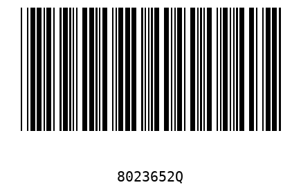 Bar code 8023652