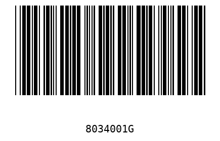 Bar code 8034001