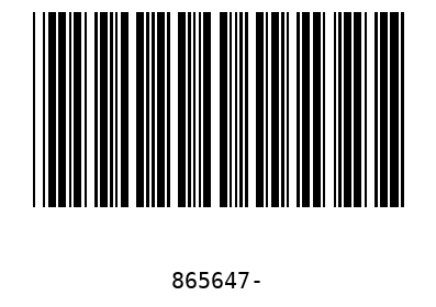 Barcode 865647