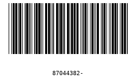 Barcode 87044382