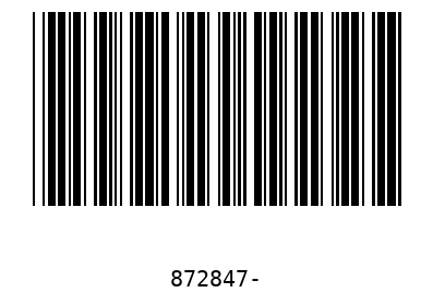 Barcode 872847
