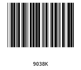 Barra Código, Code 39 9038
