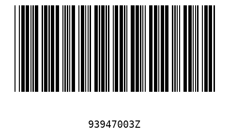 Barcode 93947003