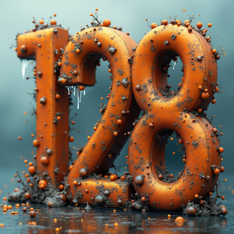 Artistic photo of number 128