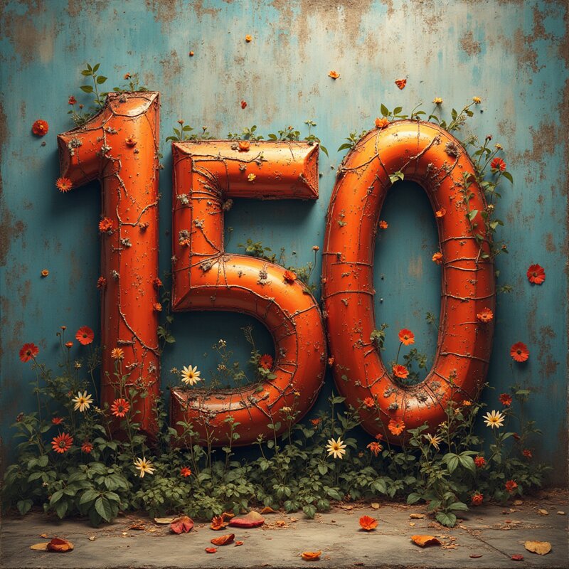 Artistic photo of number 150