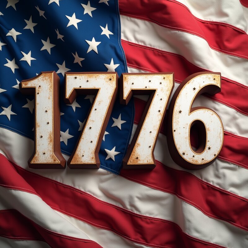 Artistic photo of number 1776