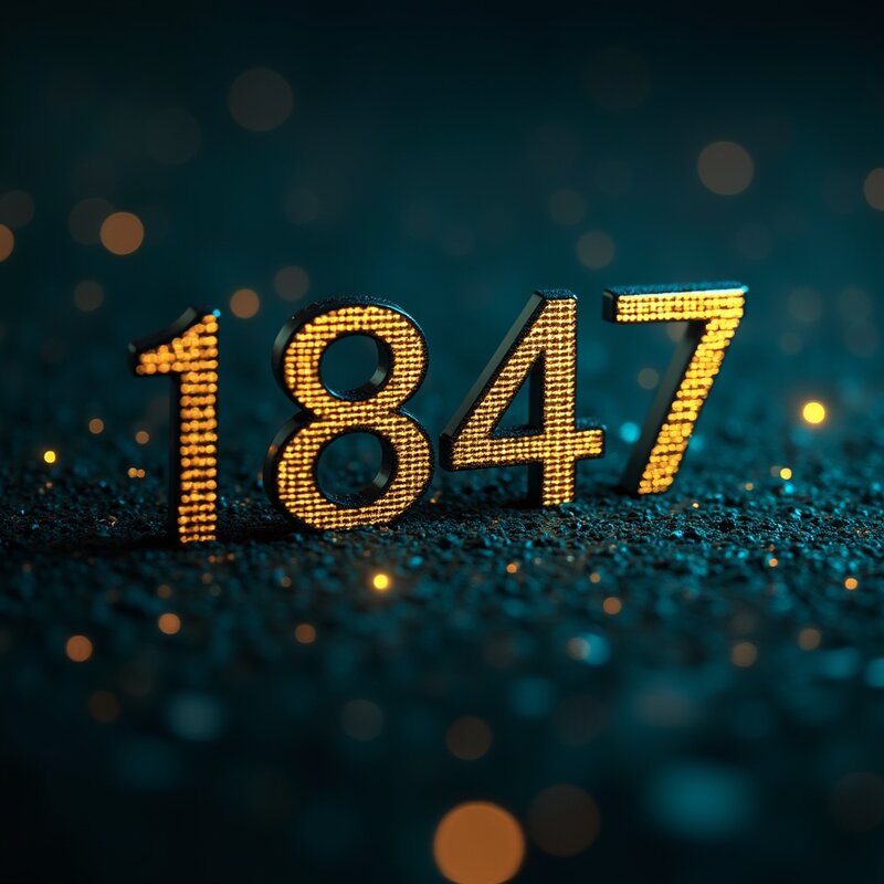 Artistic photo of number 1847