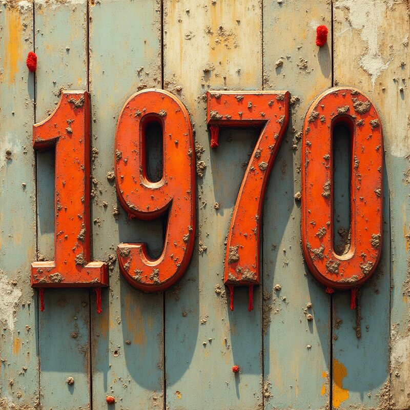 Artistic photo of number 1970