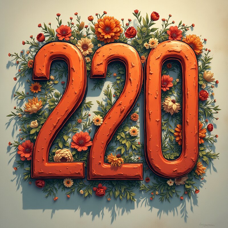 Artistic photo of number 220