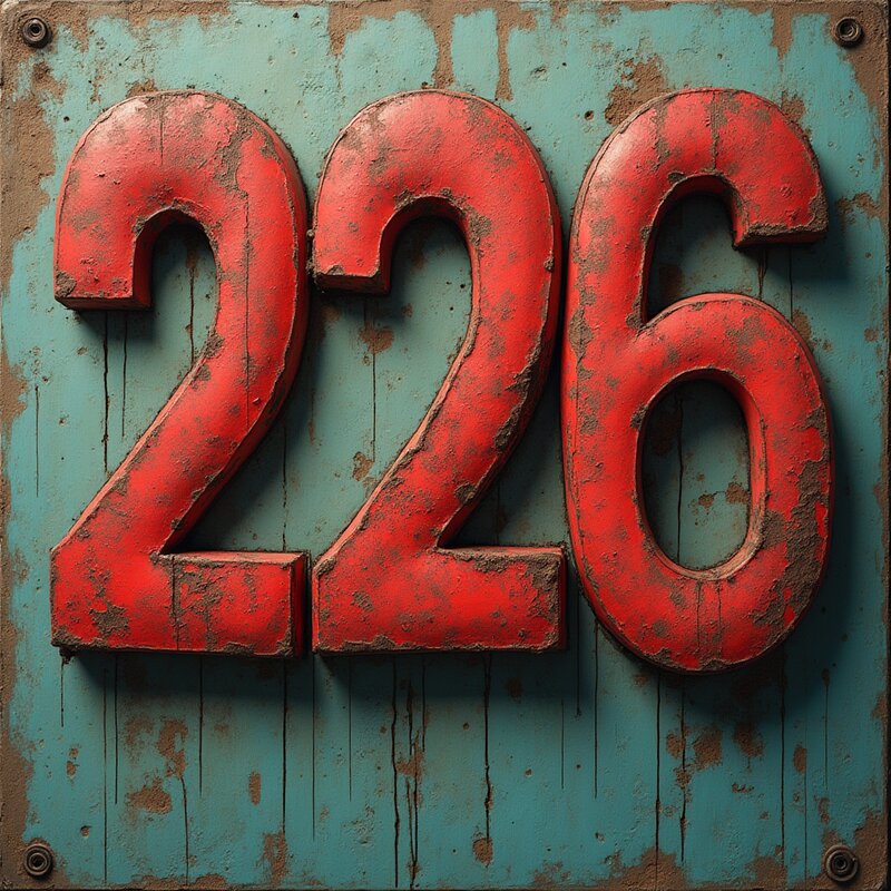 Artistic photo of number 226