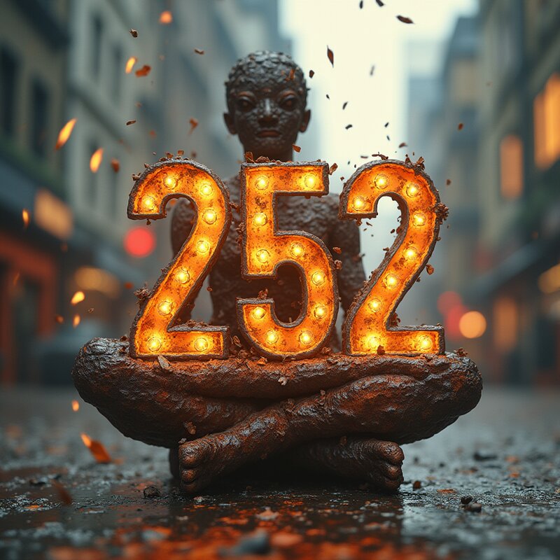 Artistic photo of number 252