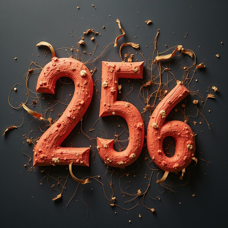 Artistic photo of number 256