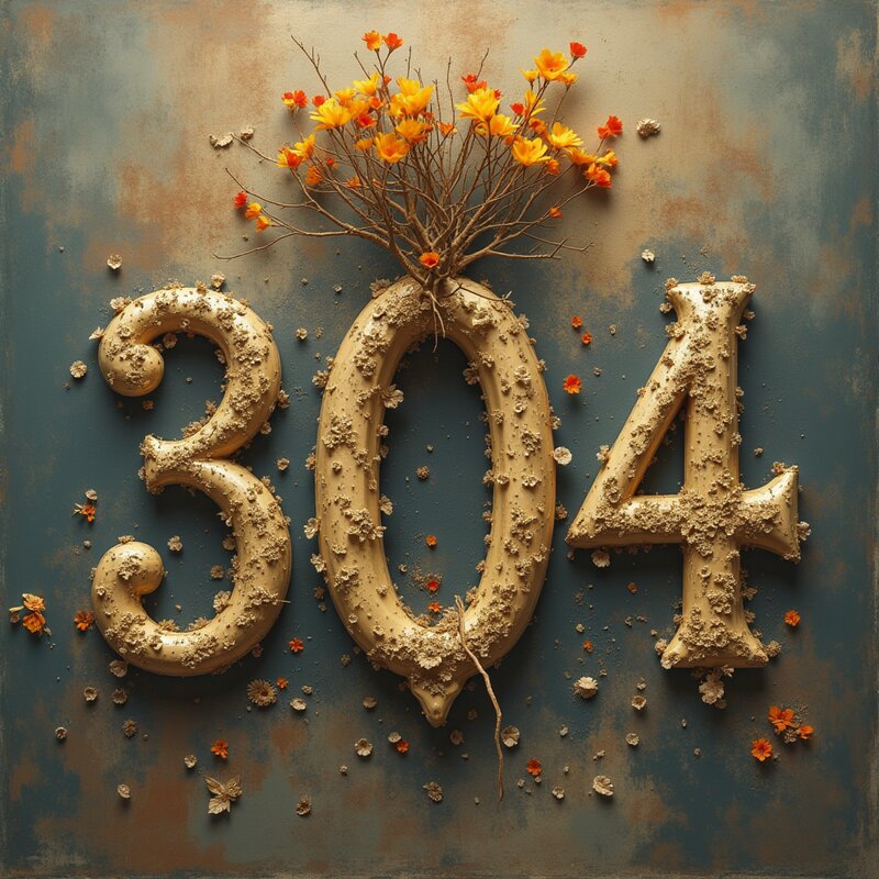 Artistic photo of number 304
