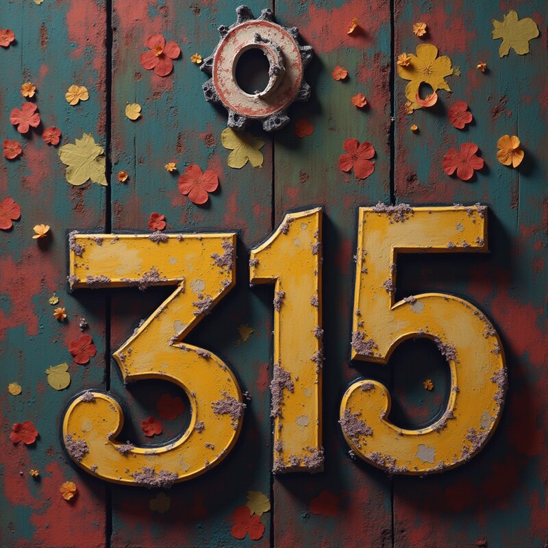 Artistic photo of number 315