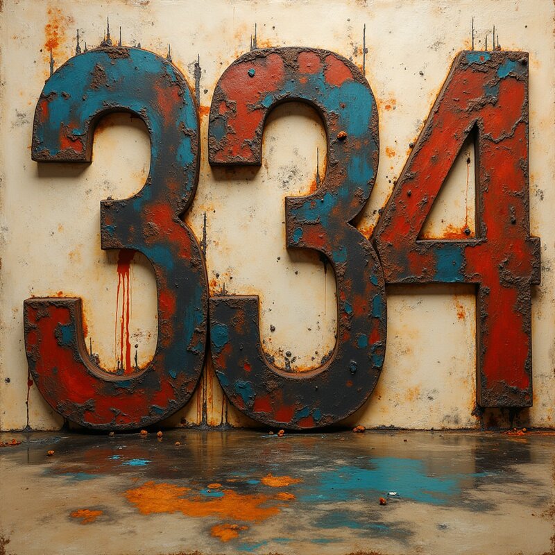Artistic photo of number 334