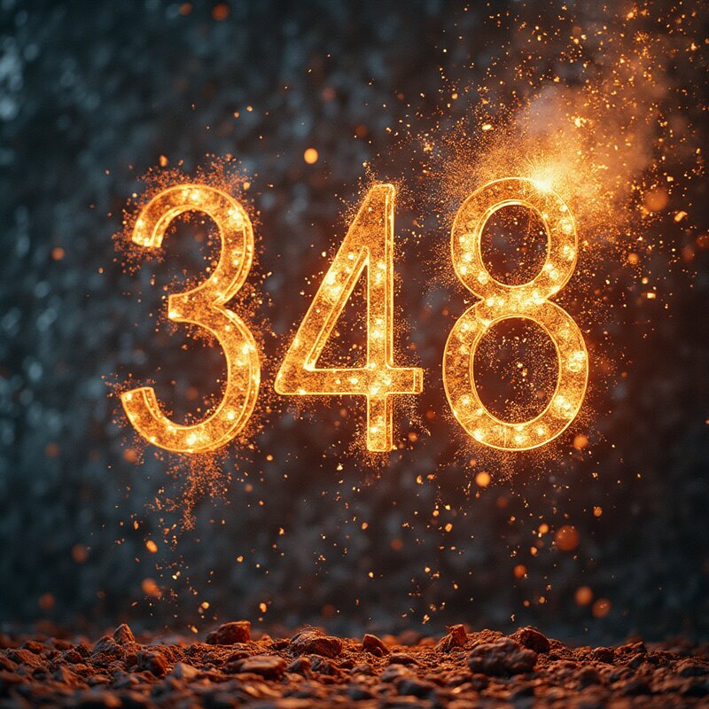 Artistic photo of number 348