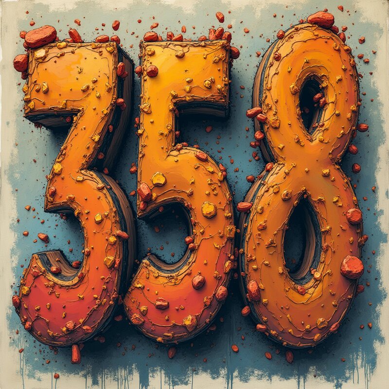 Artistic photo of number 358