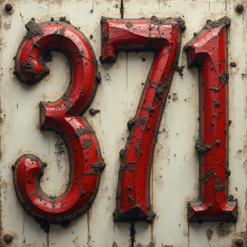 Artistic photo of number 371