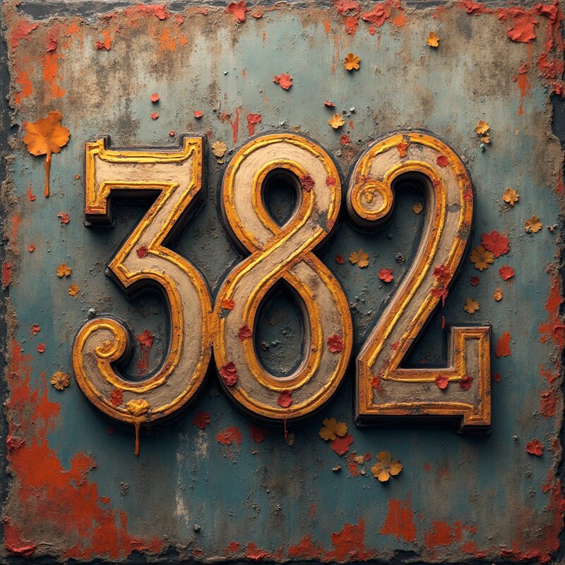 Artistic photo of number 382
