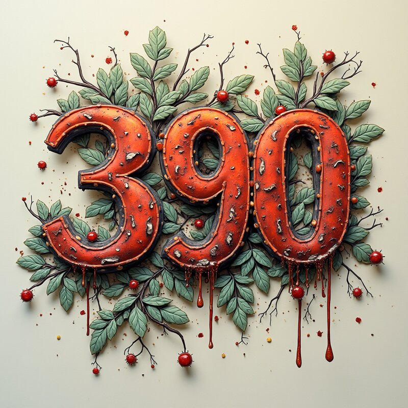 Artistic photo of number 390
