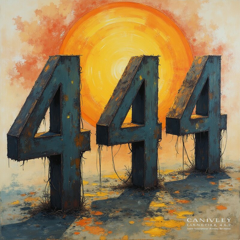 Artistic photo of number 444