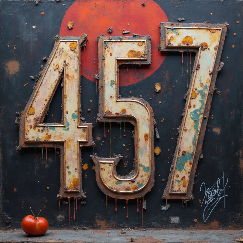 Artistic photo of number 457