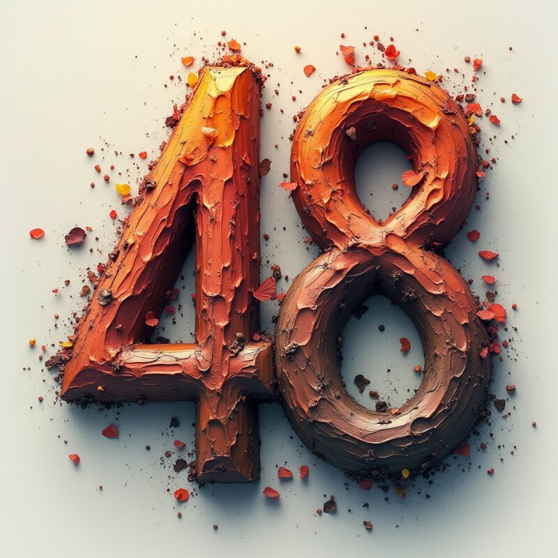 Artistic photo of number 48