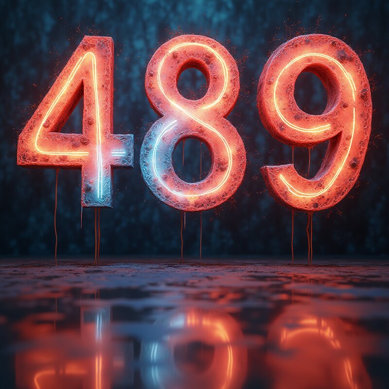 Artistic photo of number 489