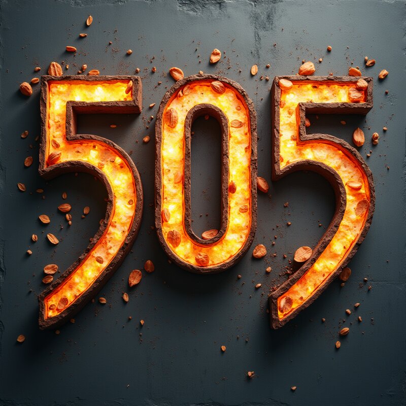 Artistic photo of number 505