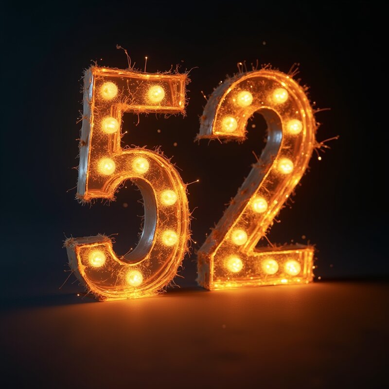 Artistic photo of number 52