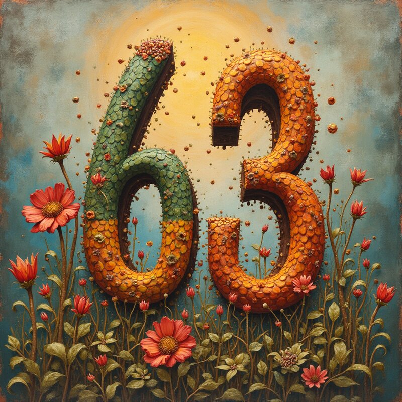 Artistic photo of number 63