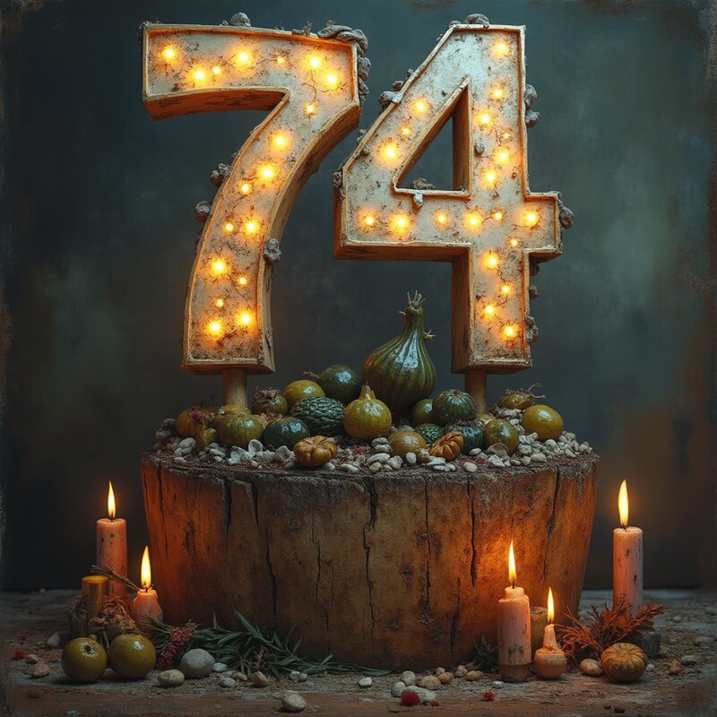 Artistic photo of number 74