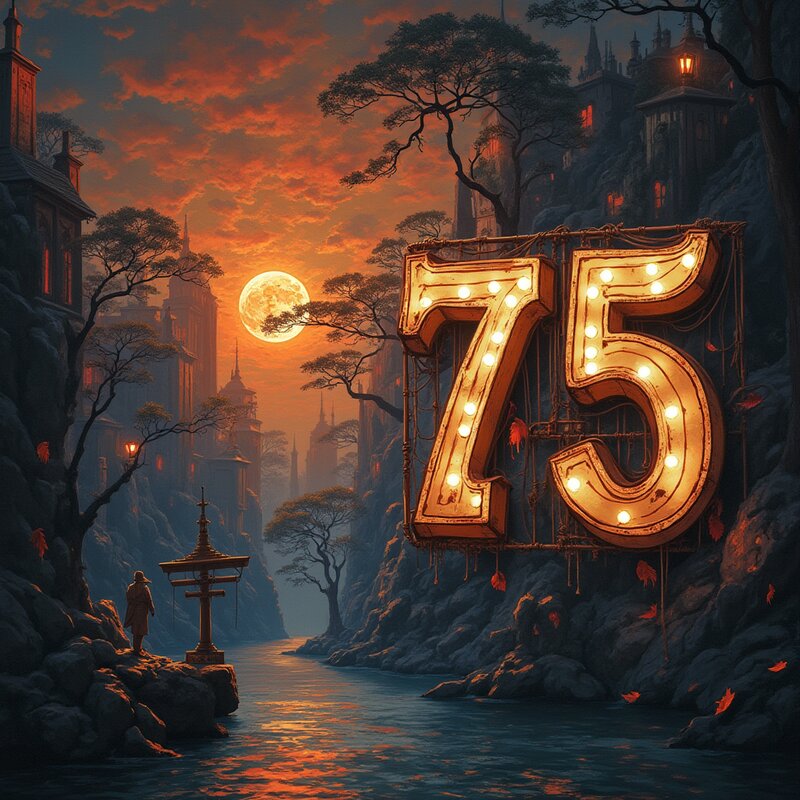 Artistic photo of number 75