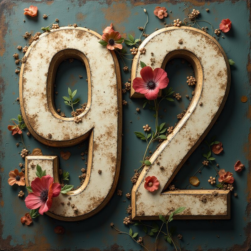 Artistic photo of number 92