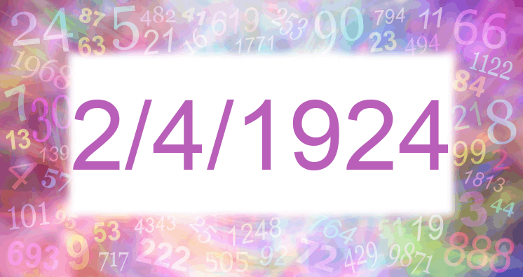 Numerología de la fecha 2/4/1924