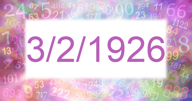 Numerología de la fecha 3/2/1926