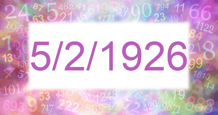Numerología de la fecha 5/2/1926